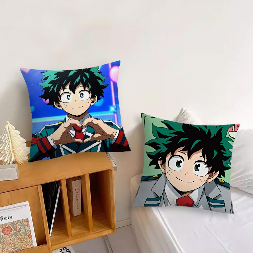 Anime M-My H-Hero Academia Izuku Midoriya Cushion Cover Living Room Headboard Office Bedroom Cushion Sofa Nap Time Pillow Case