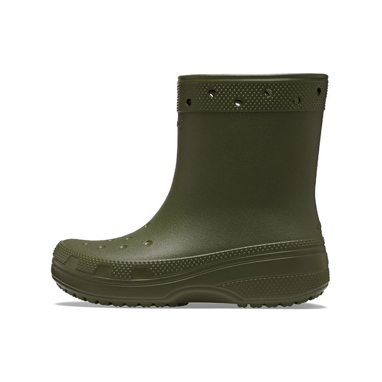 Crocs Waterproof Durable Non-Slip Short Boots Unisex Boots Army-Green 208363-309