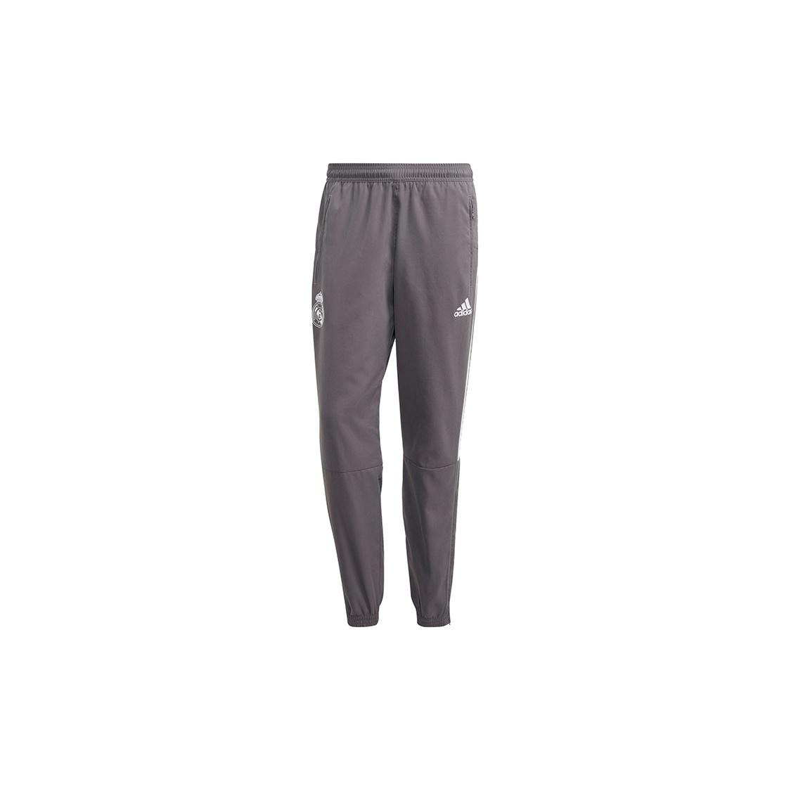 adidas Real Ssp Pnt Real Madrid Soccer/Football Slim Fit Training Sports Long Pants Gray Men s GI0001 L