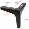 Set of 4 Furniture Legs Anchor Black Matte Height 13 Cm