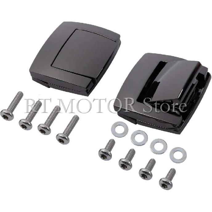 

2X Motorcycle Trunk Latches lock Pack Latch Hinges For ouring Classic Electra Glide Ultra Razor FLHX FLTR 80-2013 чёрный
