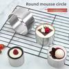 Stainless Steel Round Mousse Circle Seamless Dumplings Biscuits Cake Mold Four-piece Jelly Setting Mold Baking Tool