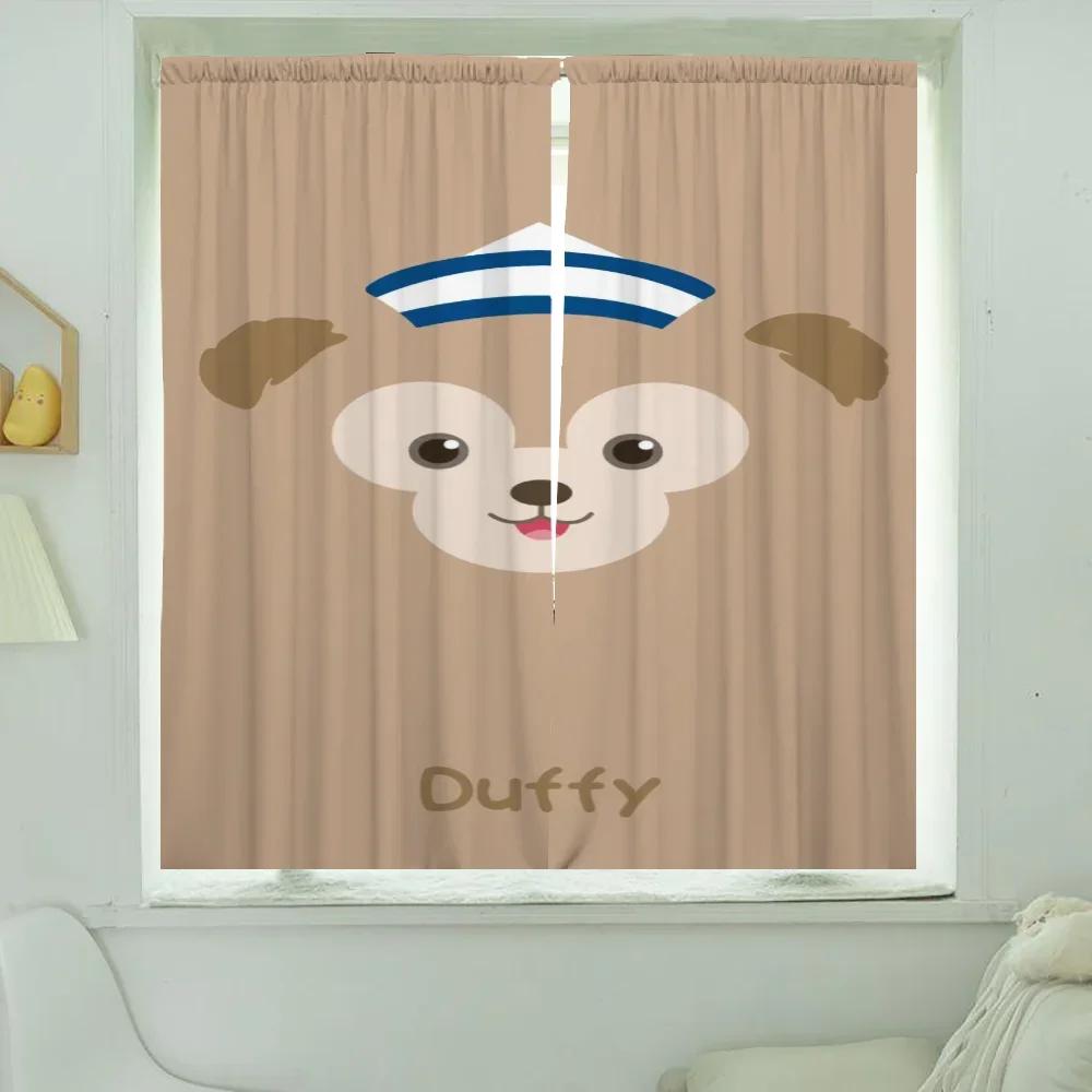 Home Interior Kitchen Curtains for Living Room 2 Pieces Blackout Curtains Door Curtain D-duffy-y Bedroom Decoration Partition