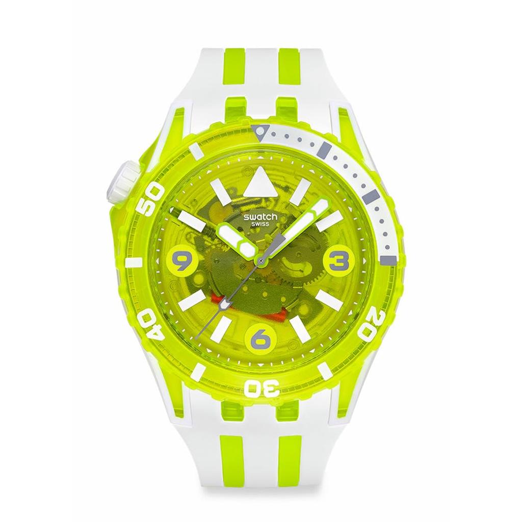 Swatch EGG YOLK SSCU09J100 White Watch Men's