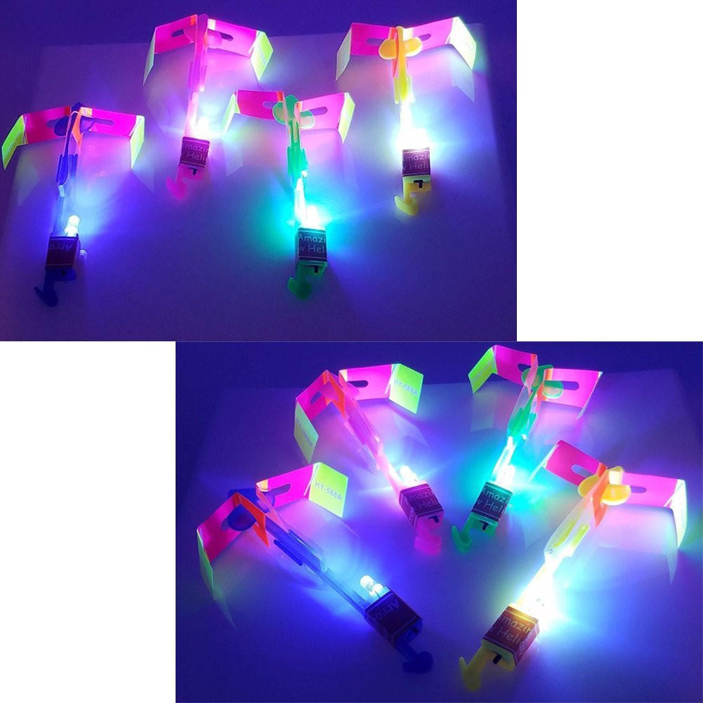 Buy 10pc Amazing Led Light Arrow Rocket Helicopter Flying Toy Party Fun