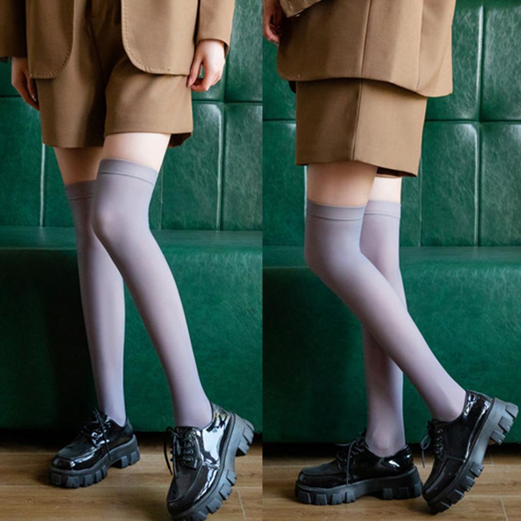 Women Thigh High Socks Over the Knee Socks Long Knee High Socks Casual Nylon High Stockings Long Tube Boot Stockings