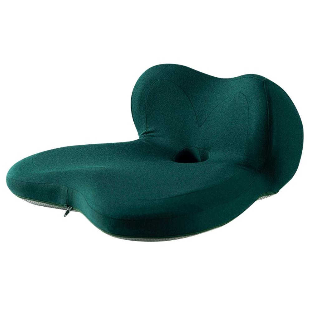 Setepute Memory Foam Ergonomi Korsryggpute Bilsete Ryggpute Hjemmekontor Bolster Vaskbar sklisikker for menn kvinner