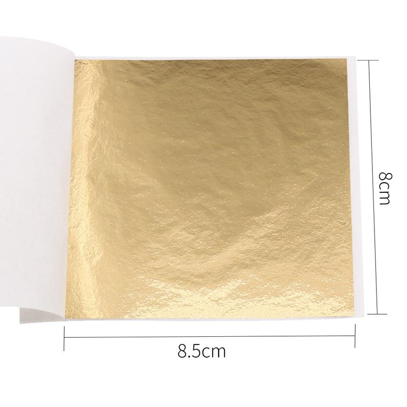 100 Stück/10 Farben Kunsthandwerk Imitation Gold Silber Kupferfolie - Vergoldung Metallblatt Blätter Bögen DIY Handwerk Dekor Designpapier