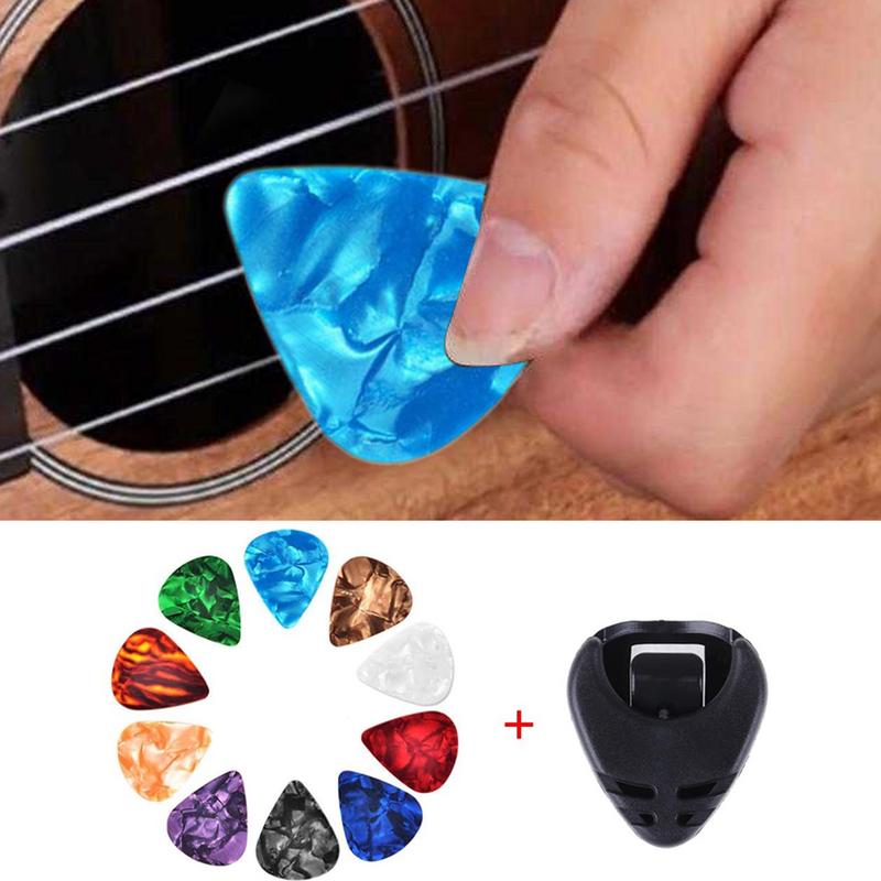 Guitar Picks Bulk 10 Pcs Multicolor Guitar Picks Portable Finger Picks Self-Adhesive Colorful Guitar Picks Electric Guitar Pick
