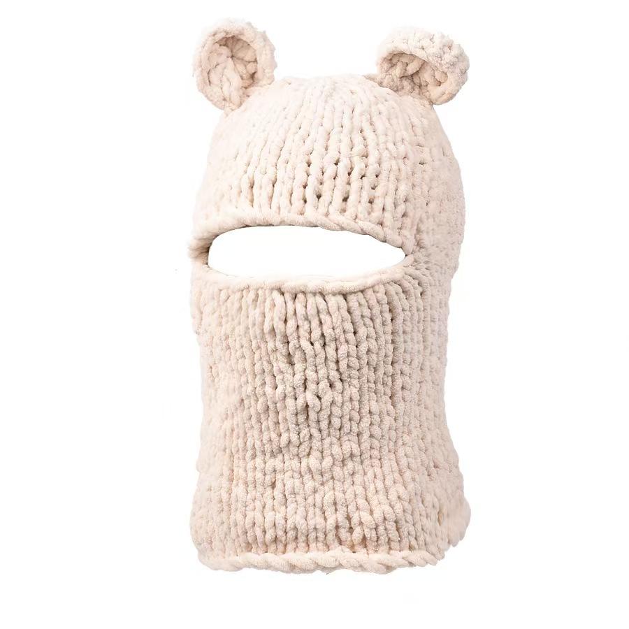 Japanese Popular Funny Devil Corner Crochet Knitted Beanie Hat Handmade Cute Long Ear Warm Cover Warm Wool Hat Spot