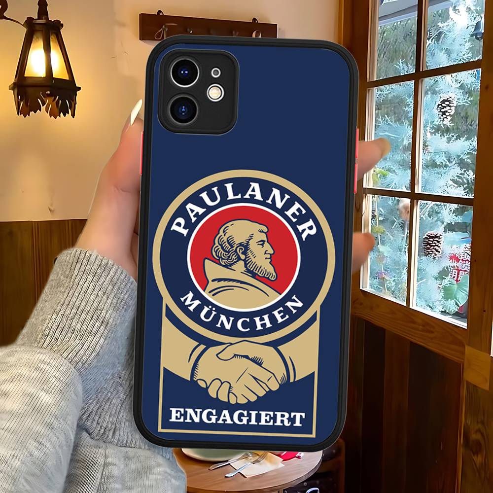 

German Beer P-Paulaners For Silicone Matte Phone Case For IPhone 16 Pro Max 15 14 13 12 11 X XS MAX iphone 15 plus