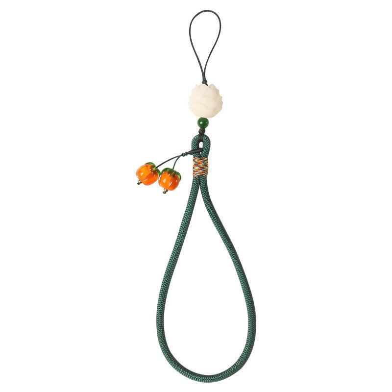 Kaki Ruyi Mobilanheng: Glasert anheng nøkkelring med anti-tapp håndleddsnøkkelbånd for menn og kvinner