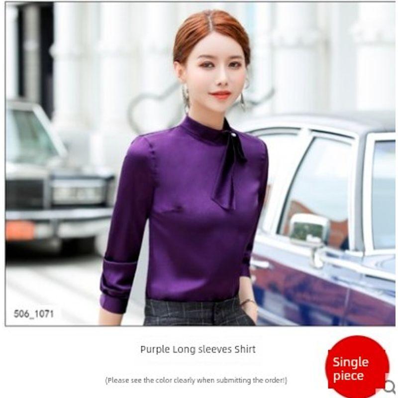 

Профессиональная юбка Женская осенняя мода Темперамент Стиль богини Отдел продаж Отель Медицинская красота Ресепшн Салон красоты Рабочая одежда Парка Purple Shirt 506 XXL