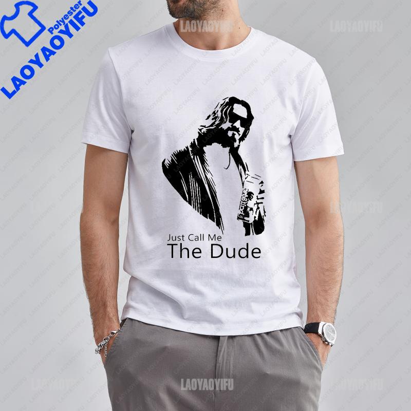 The Dude Abides Man Big Lebowski Tshirt Short Sleeve O Neck Man Unique Vintage Humor Tees Streetwear Unisex T Shirts Hiphop