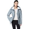 DECATHLON SH500 Solid Color Outdoor Leisure Sports Zipper - 10 Degree Warm Waterproof Hooded Jacket Jacket Women's Light Blue Grey