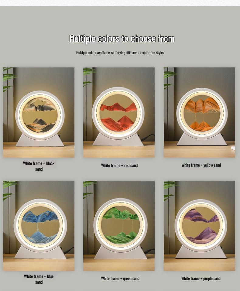 3D Quicksand Night Lamp: Creative Glass Table Light & Ornament Gift