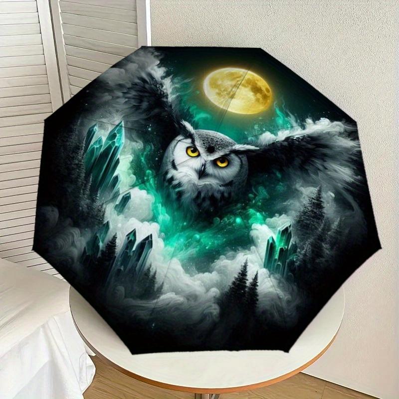 1pc Moonlit Owl Themed Umbrella for Men & Women, Valentine s Day Christmas Decorative Umbrell085