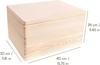 Boite de Rangement en Bois - Creative Deco - 40x30x24cm - Non Poncé - Naturel - Mixte