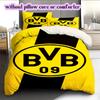 football Logo Pattern Bedding Quilt Set Quilt Cover Pillowcase Home Decoration Birthday Gift (1*duvet cover+ 2*pillowcase, without core)