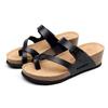 Fashion Hot Sell Women Sandals Flats Cork Slippers Casual Shoes Print Mixed Colors Slides Beach Cork Flip Flop Plus Size 35-42