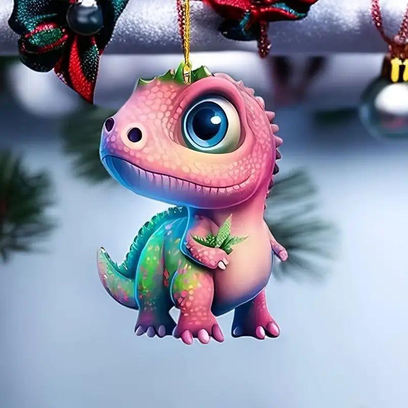 Dinosaur Cartoon Charming Acrylic Car Decoration Accessory For Interiors Stylish