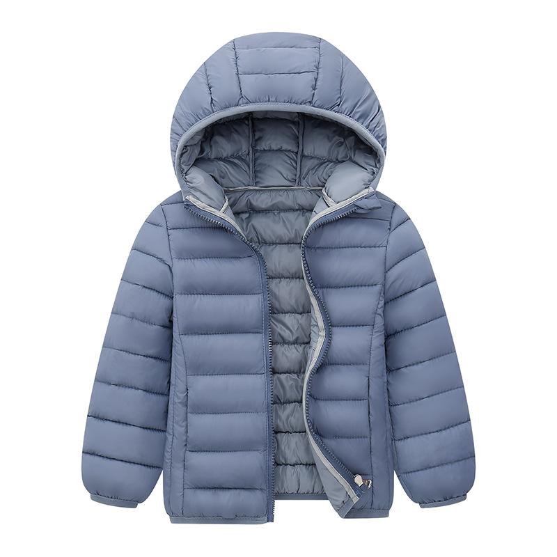 Kids Boy Lightweight Down Jacket Autumn Winter Coats Children Girl Warm Hooded Outerwear Teen Students Cotton Clothes