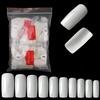 500Pcs Nail Tips, Half Cover & Full Cover False Nails, Natural Clear White Nails for Acrylic UV Gel Manicure Salon & Home Use