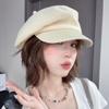 Korean Painter Berets Thin Beanie Cap Vintage Hollow Knitted Beret  Girls