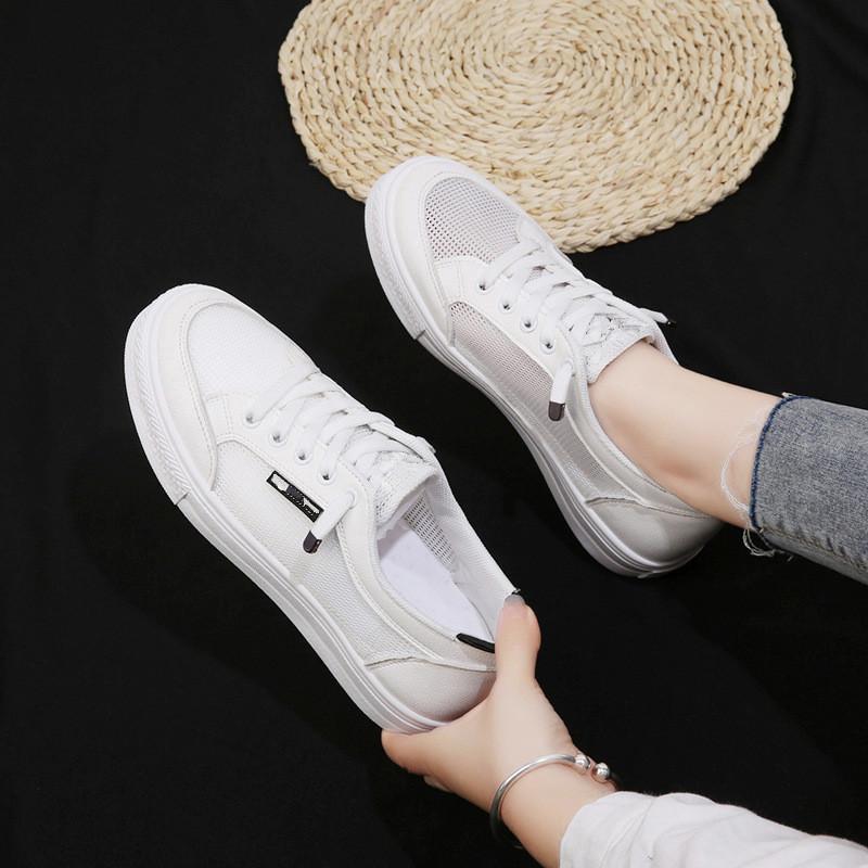 Summer Footwear Breathable Mesh Women's Casual Plus Size Comfortable Soft-soled Flat-bottomed Shallow Shoes