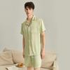 6A Grad 19 Momme Maulbeerseide Herren Kurzarm Oberteil & Shorts Pyjama - Schwer, Luxuriöse Sommer Homewear
