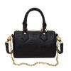 Shoulder bag women's retro pu chain printed pillow bag simple and versatile handbag fashionable and light bag