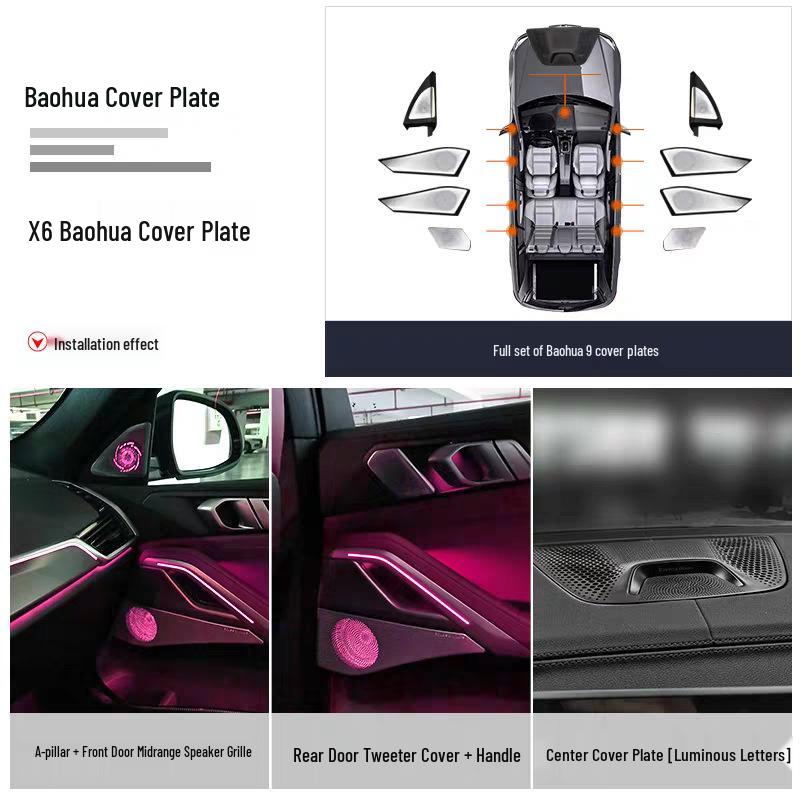 BMW Bowers & Wilkins Tweeter Speaker A-Pillar Luminous Cover Upgrade