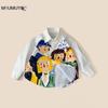 2025 Boys' Spring Cartoon Long-Sleeve Shirt - Korean Style Casual Cotton Top