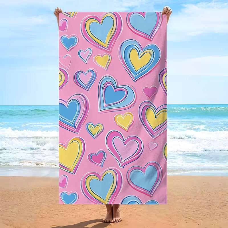 Colorful Abstract Polka Dot Beach Towel Modern Geometric Pattern Quick Dry Sand Resistant Soft Absorbent Towel for Summer Beach