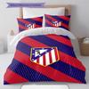 Atletico Madrid Logo Muster Bettwäsche Set Bettbezug Kissenbezug Heimdeko Geschenk (1 Bettbezug + 2 Kissenbezüge, ohne Füllung)