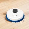 Automatic Mopping Machine, Dual Wet and Dry Round Floor Cleaner with USB Charging, 5W Efficient Cleaning, White ABS Design