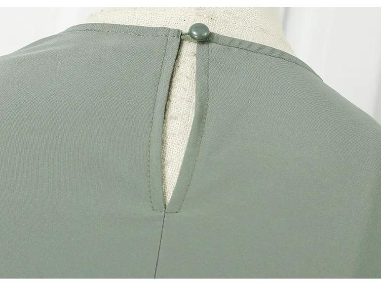 Plus Size Muslim Women's Solid Long Sleeve Loose Robe Dress