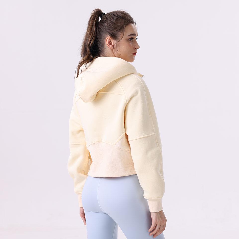 Women's Casual Cotton Zipper Hoodie - Autumn/Winter Yoga & Fitness Wear