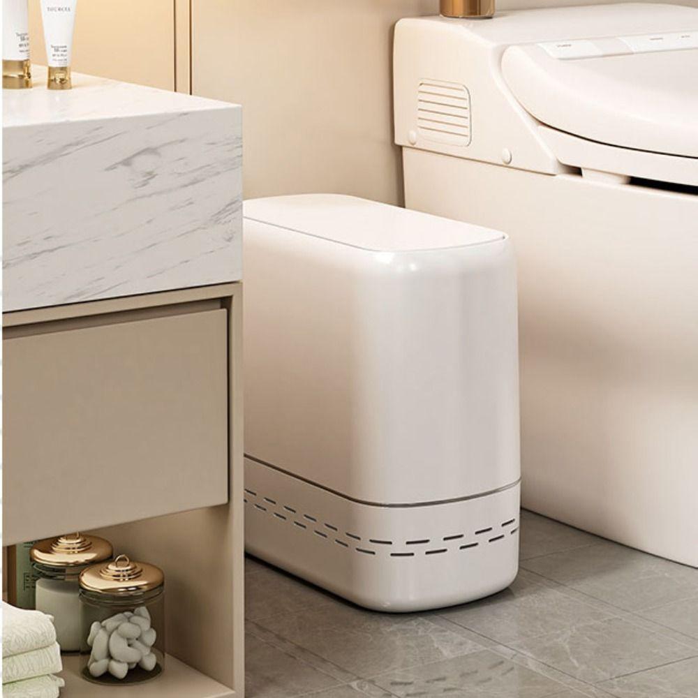 Storage Bucket Waterproof Bin Thickened Desktop Garbage Bin Sealed Trash Can  Kitchen