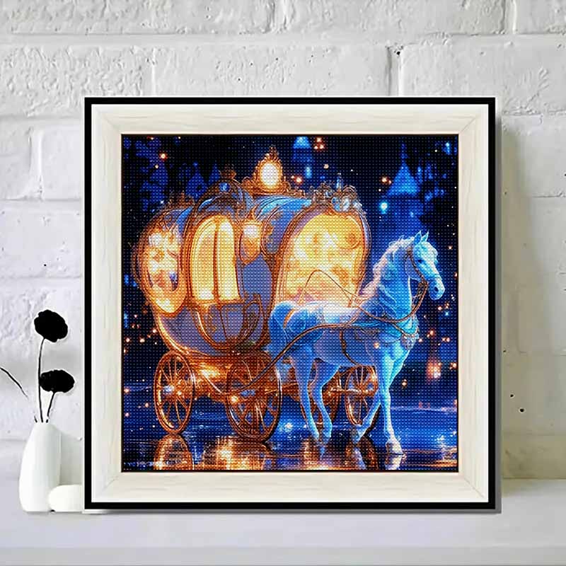 New Arrival 5D DIY Full Circle Diamond Painting "Carriage" Embroidery Cross Stitch Home Decor Gift