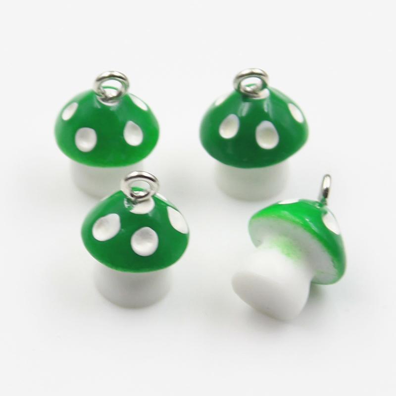 15Pcs Charms Colorful Lovely 3D Mushroom 16X12X12Mm Pendants Crafts Making Findings Handmade Jewelry Diy For Earrings Necklace