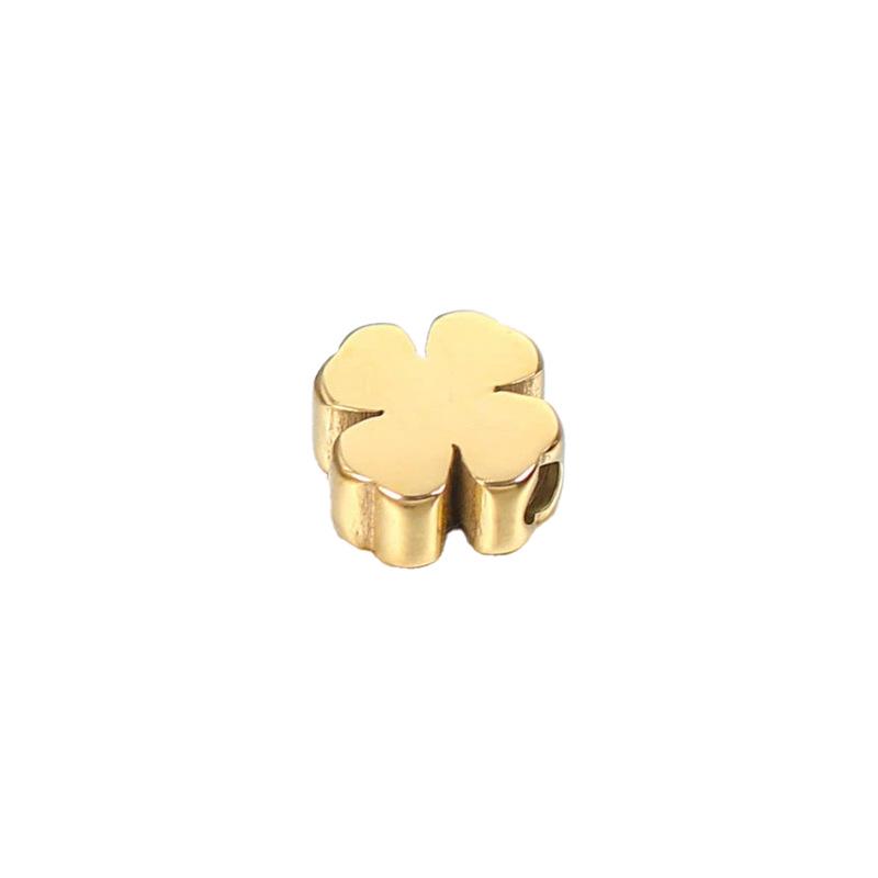 Stainless Steel Four-Leaf Clover Bead Spacer for DIY Bracelets and Necklaces