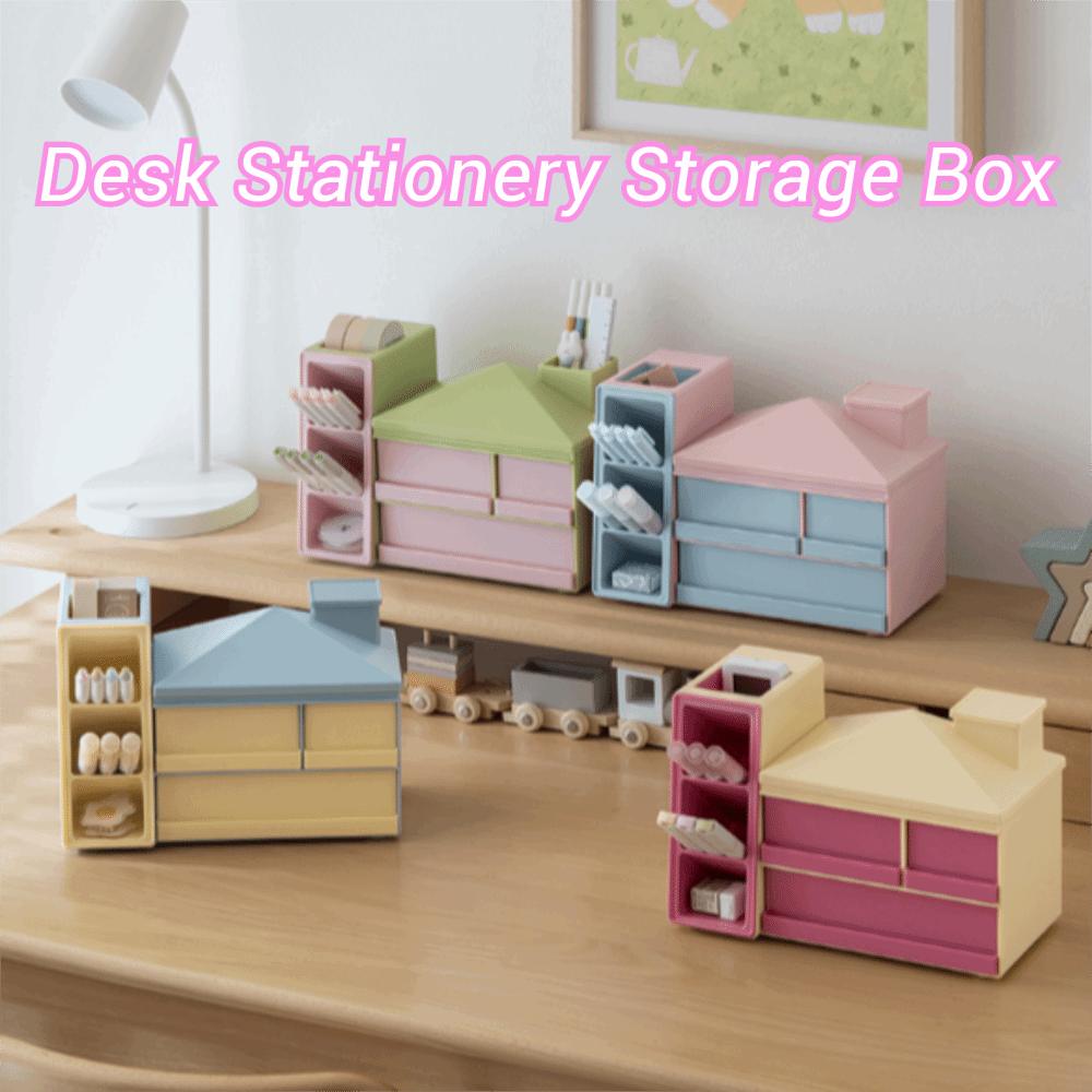 Large Capacity Desk Stationery Storage Box Desk Organizer Sundry Storage Rack  for School Office