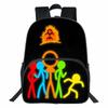 Alan Becker Matchstick Man Backpack - Front Pocket, Multi-Size, DIY Customizable for Students & Teens