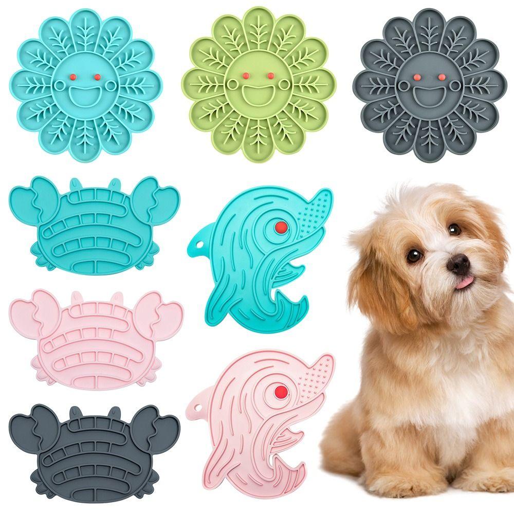 

Силиконовые миски для собак в форме краба для дома и жизни, медленная кормушка, коврик для раздачи кошек, подушечка для лизания для кормления