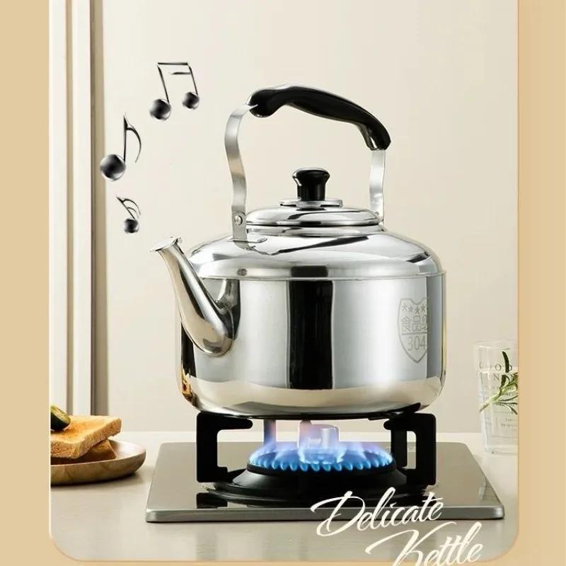 111 Stainless Steel Sound Kettle Home Whistle Kettle 1-11 Liter Huge Capacity Water Pot Induction Cooker Open Flame Universal