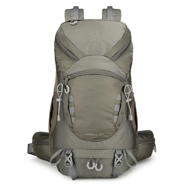 35l Unisex Large Capacity Hiking Backpack, Durable And Professional Outdoor Mountaineering Backpack Multi Functional Camping Bag