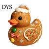 Holiday Home Ornament Set Christmas Duck Figurine, Resin Sculpture for Decor, Cute Desk Decor Desktop Ornaments with Festive Elements Indoor
