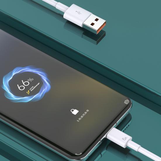 Cable de datos de alta tenacidad, antienrollamiento, salida estable, 12 V, 6 A, 1 metro, cable de datos USB/Tipo C para Xiaomi, Huawei, OPPO y Android