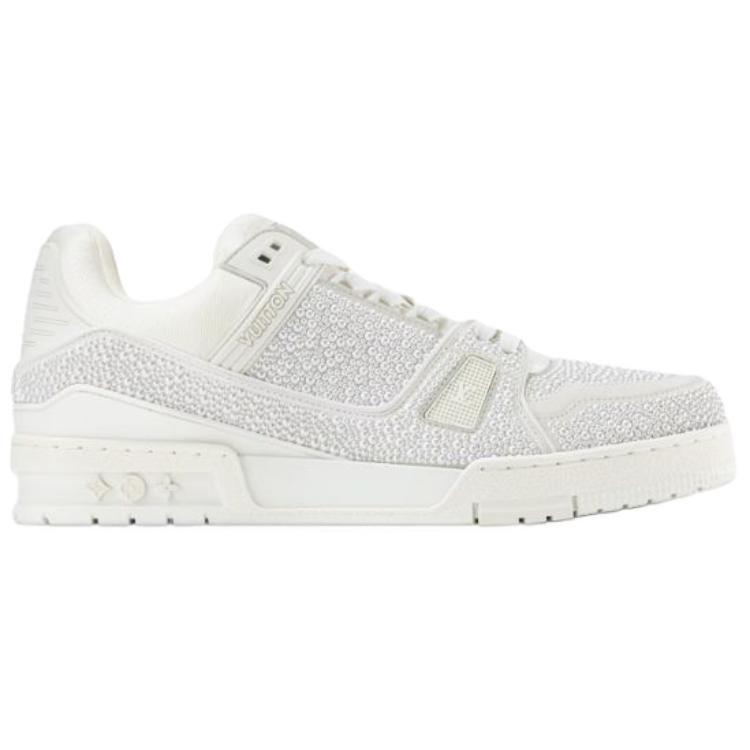 Louis Vuitton Trainer Low Top Skateboard Shoes Men's White 1AHTNL
